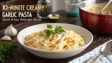 10-Minute Creamy Garlic Pasta – Quick & Easy Weeknight Recipe