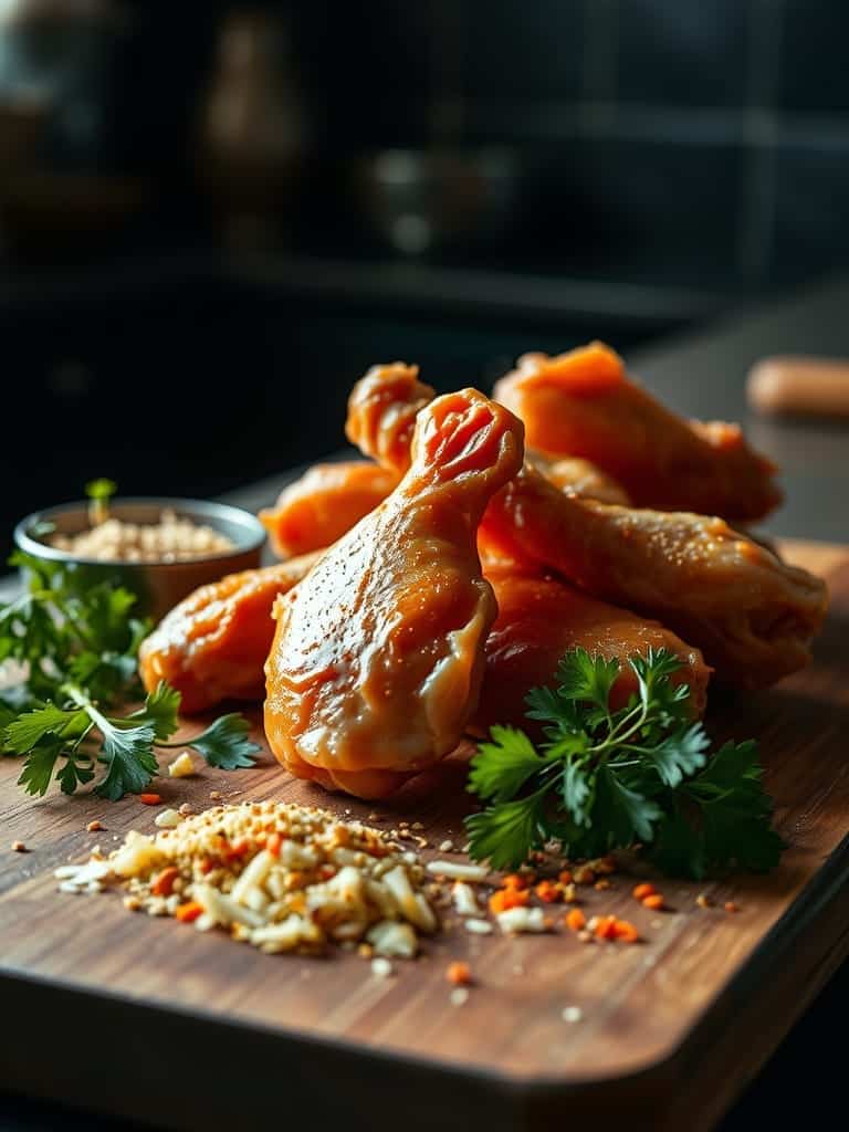 Cooking steps for Buffalo chicken wings