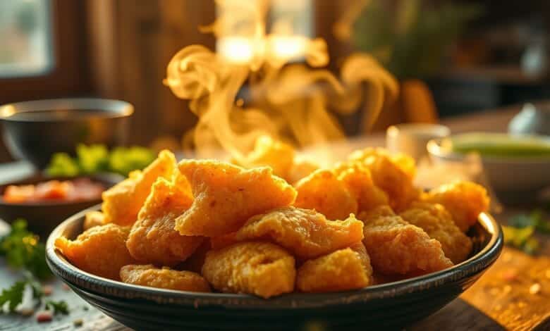 Deep-fried in sequential batches