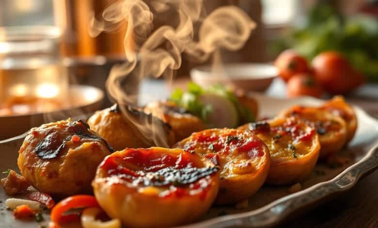 Dinner party appetizer portions