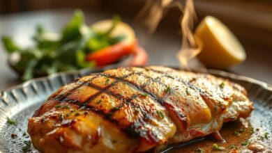 Grilled lemon herb chicken breast