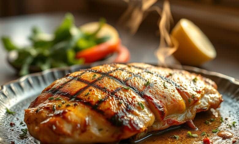 Grilled lemon herb chicken breast