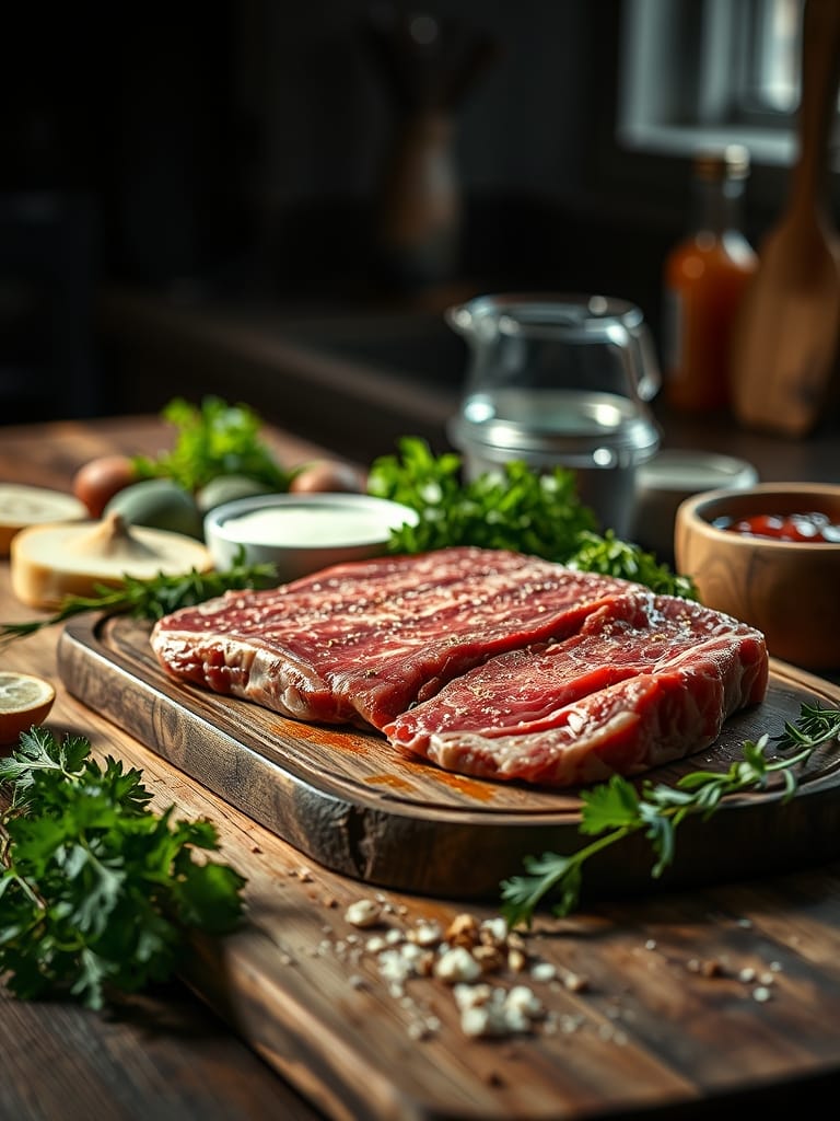 Cooking steps for Pan Seared Steak