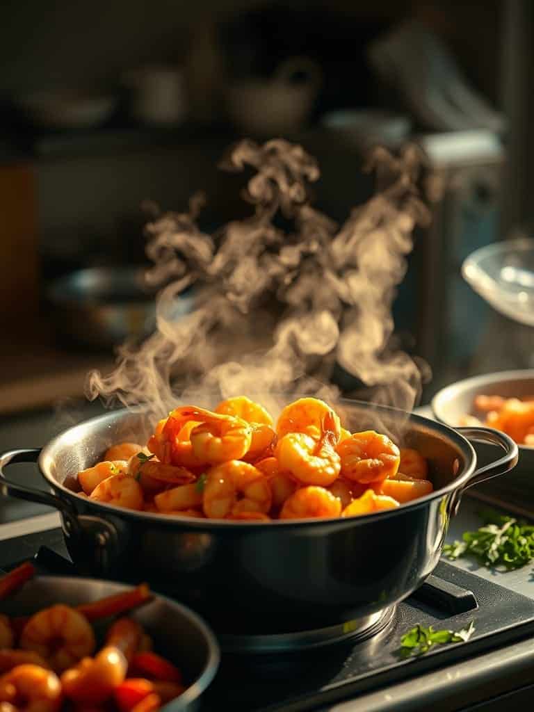 Vibrant assortment of fresh vegetables and shrimp, ready for a Quick Shrimp Stir-fry