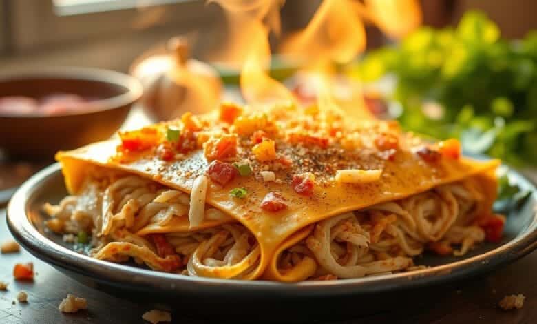 Shredded Chicken Enchiladas