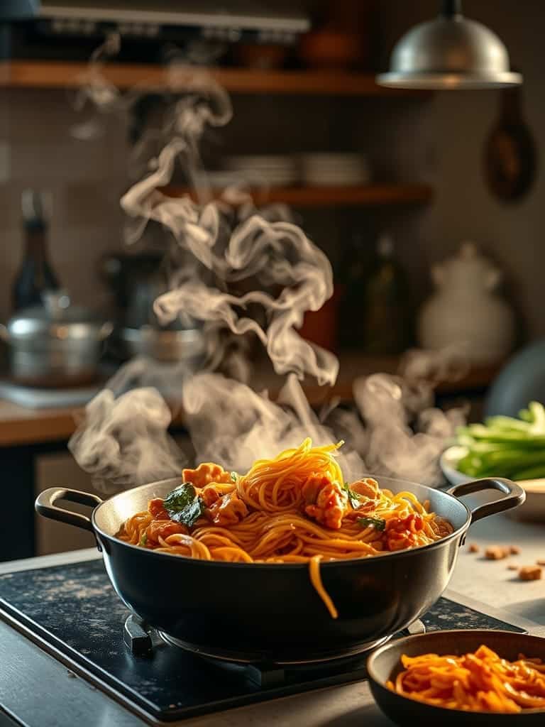 Ingredients for Spicy Chicken Noodles for Dinner