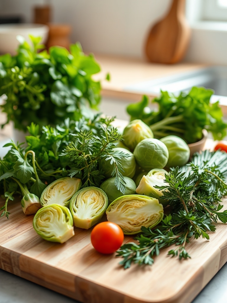 Cooking steps for Air Fryer Brussels Sprouts
