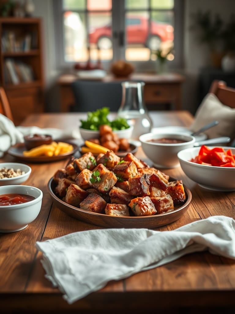 Serving and storage tips for Air Fryer Pork Belly Bites