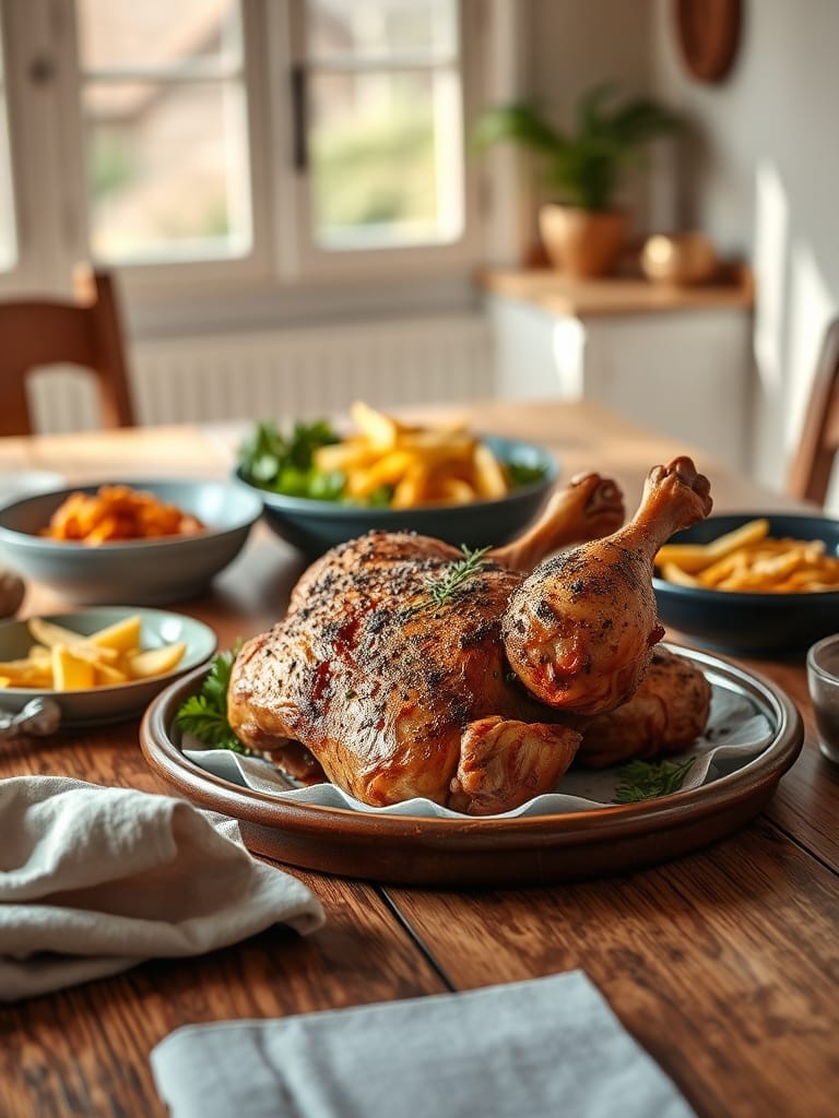 Serving and storage tips for Crackly Skin Chicken