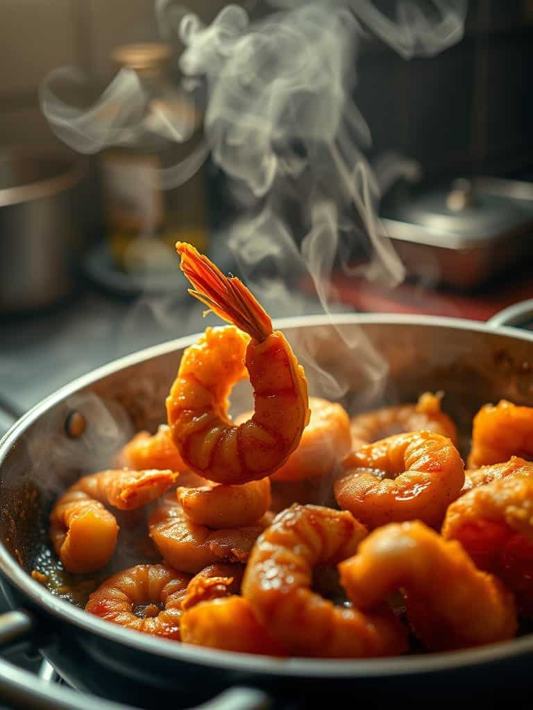 Ingredients for Fiery Crispy Shrimp