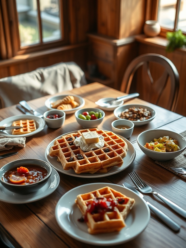 Serving and storage tips for Weekend Brunch Waffles