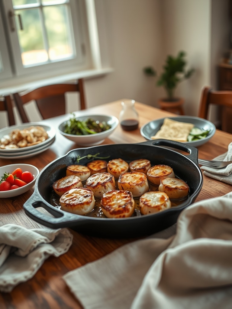 Serving and storage tips for Cast Iron Skillet Perfectly Seared Scallops