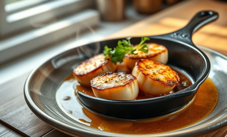 Cast Iron Skillet Perfectly Seared Scallops