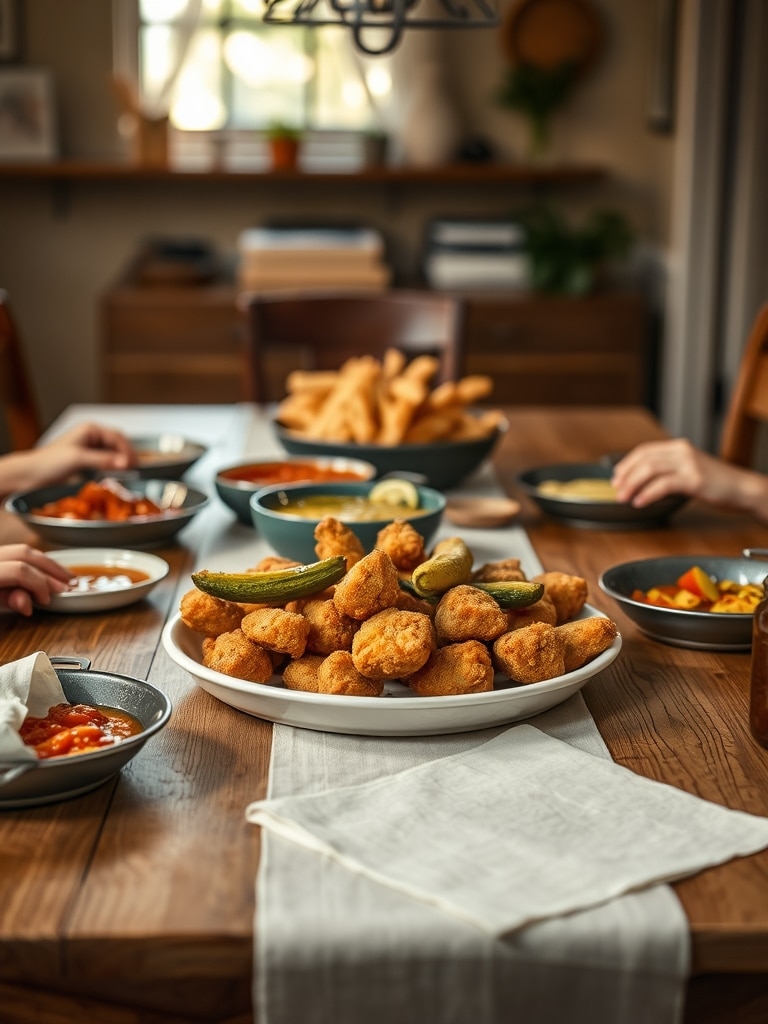 Serving and storage tips for Game Day Fried Pickles