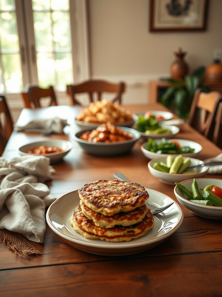 Serving and storage tips for Zucchini Fritter Pancakes