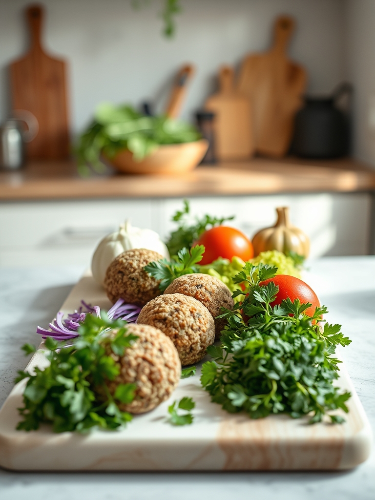 Cooking steps for Vegan Falafel