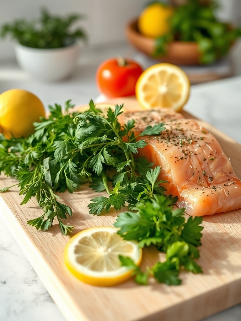 Cooking steps for Air Fryer Lemon Herb Salmon