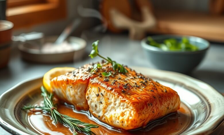Air Fryer Lemon Herb Salmon