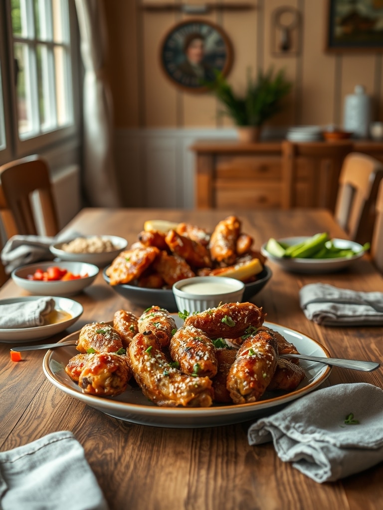 Serving and storage tips for Air Fryer Parmesan Wings