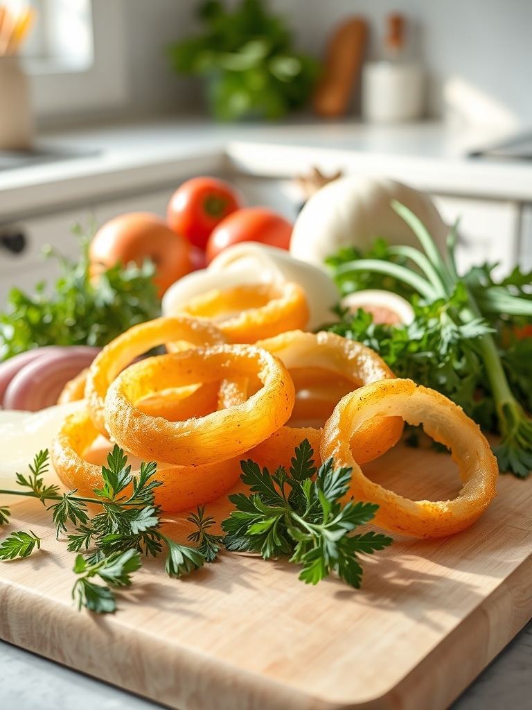 Cooking steps for Crispy Golden Onion Rings