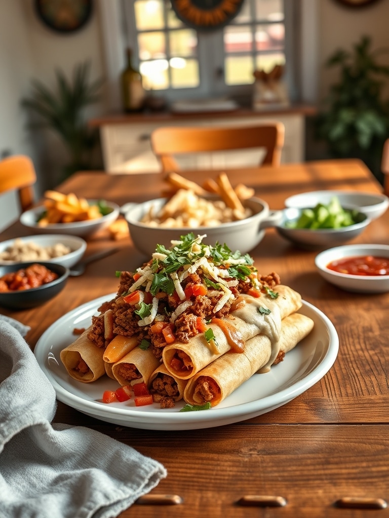 Serving and storage tips for Game Day Loaded Taquitos