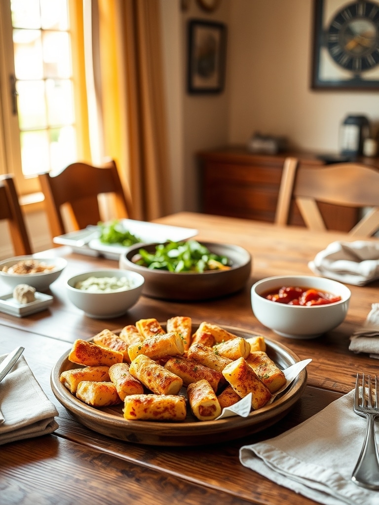 Serving and storage tips for Game Day Mozzarella Sticks