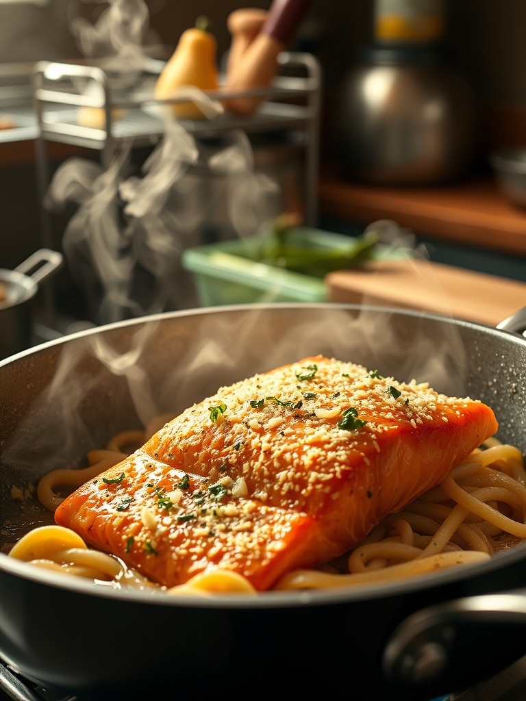 Ingredients for Garlic Parmesan Crispy Salmon