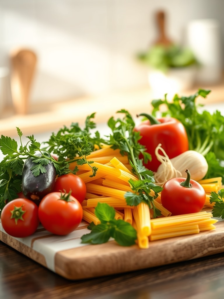 Cooking steps for Plant-Based Creamy Pasta Bake
