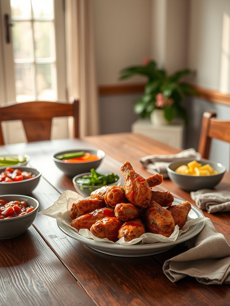 Serving and storage tips for Spicy Crispy Chicken Wings