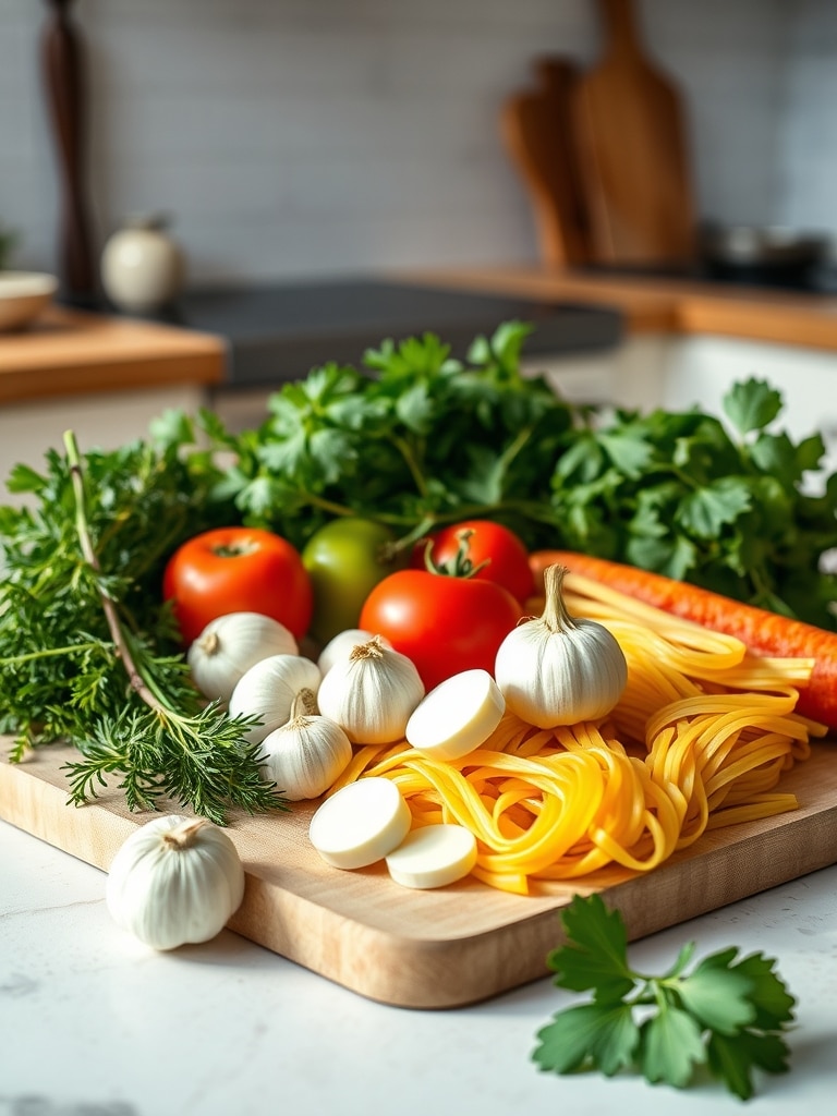 Cooking steps for Vegan Garlic Butter Pasta